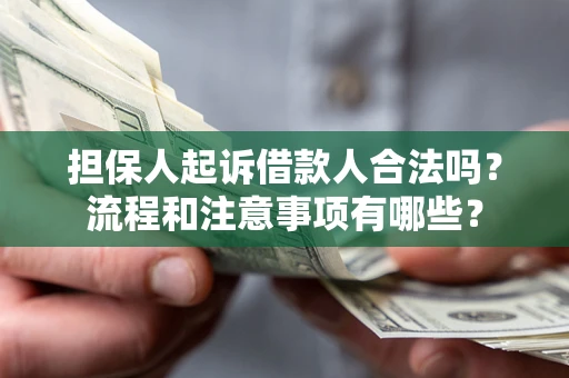 北京担保人起诉借款人合法吗？流程和注意事项有哪些？